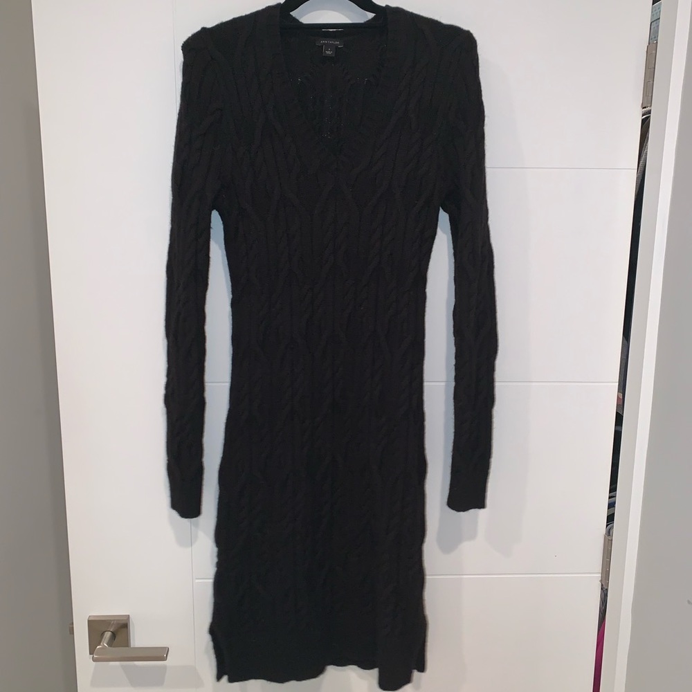Black sweater dress
